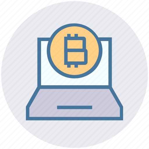 Bitcoin, blockchain, coin, cryptocurrency, income, laptop, macbook icon - Download on Iconfinder