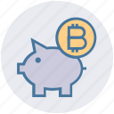 bitcoin, blockchain, cryptocurrency, digital currency, money, piggybank, savings