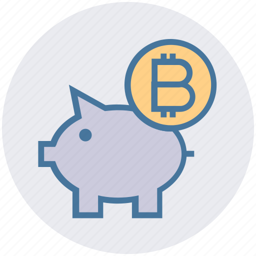 Bitcoin, blockchain, cryptocurrency, digital currency, money, piggybank, savings icon - Download on Iconfinder