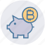 bitcoin, blockchain, cryptocurrency, digital currency, money, piggybank, savings 