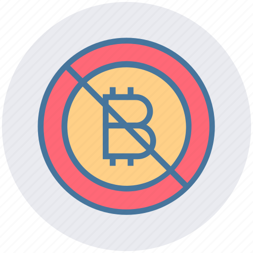 Ban, bitcoin, blockchain, coin, cryptocurrency, digital currency, money icon - Download on Iconfinder
