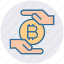 bitcoin, cryptocurrency, currency, hand, money, payment, safe