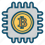 bitcoin, bitcoins, chip, currency, digital, money 