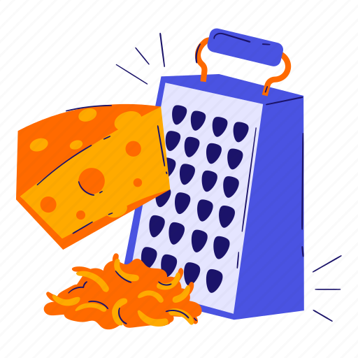 Cheese grater, grater, sharp, cheese, slicer, kitchen, cooking illustration - Download on Iconfinder