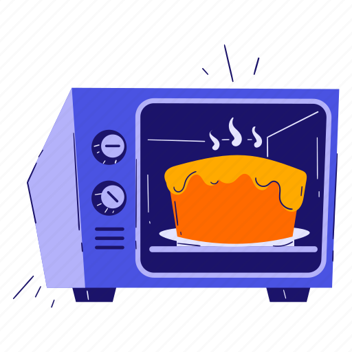 Oven, microwave, stove, electronic, bake, kitchen, cooking illustration - Download on Iconfinder