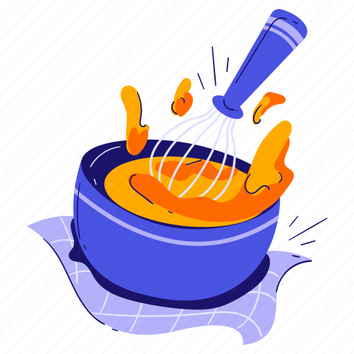 Whisk, mixer, beater, bread, whisking, kitchen, cooking illustration - Download on Iconfinder
