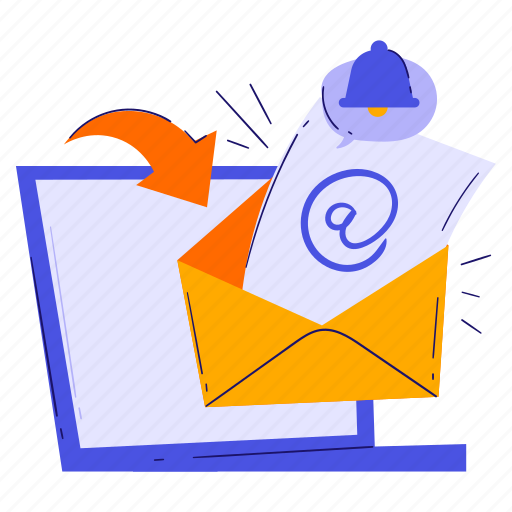 Email, mail, notification, laptop, inbox, network, online icon - Download on Iconfinder