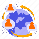 global communication, international, globe, networking, interaction, network, online, internet
