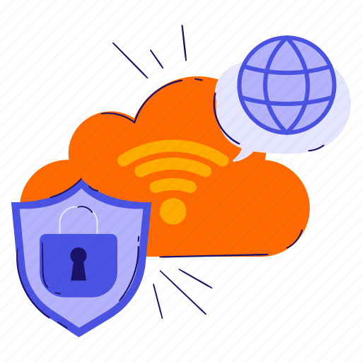 Vpn, cloud, server, access, security, network, online icon - Download on Iconfinder