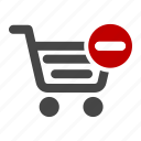 cart, return, shopping cart, shopping, market, trolley, online shopping, cancel, minus