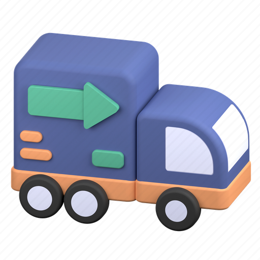 Delivery truck, transport, vehicle, shipping 3D illustration - Download on Iconfinder