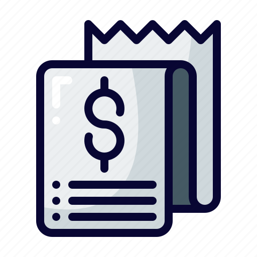 Bill, invoice, receipt, dollar, pay, paper, transaction icon - Download on Iconfinder