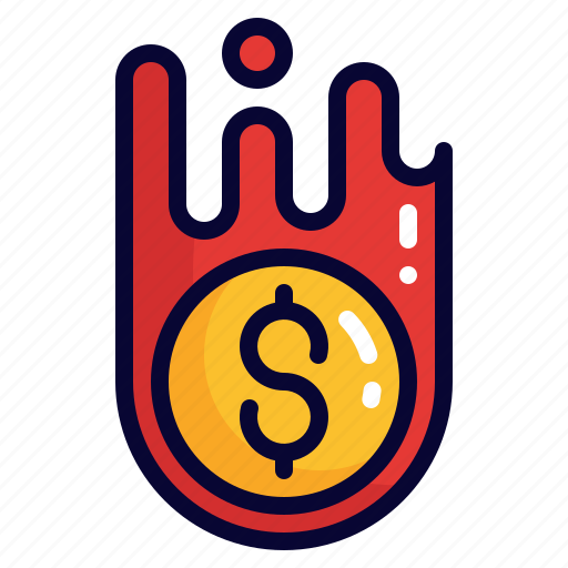 Burn, dollar, discount, price, shopping, hot, sale icon - Download on Iconfinder
