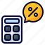 calculator, accountant, rate, finance, percent, interest, calculation, sale, discount 