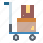 commerce, delivery, shipping, trolley 
