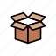 box, carton, delivery, open, parcel 