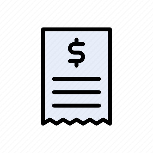 Bill, dollar, receipt, sheet, shopping icon - Download on Iconfinder