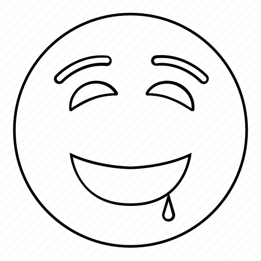 Blink, drool, emoji, emoticon, face, happy, smiley icon - Download on Iconfinder