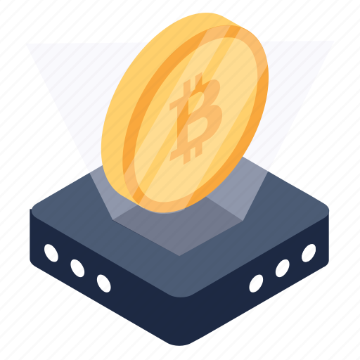 Cryptocurrency, bitcoin hologram, bitcoin technology, btc, blockchain technology icon - Download on Iconfinder