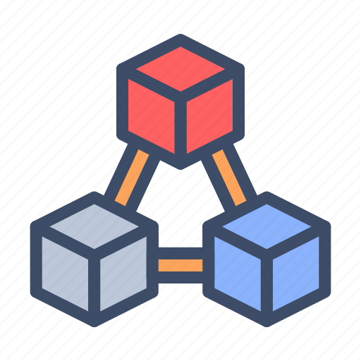Blockchain, cubes, connected, crypto, technology icon - Download on Iconfinder