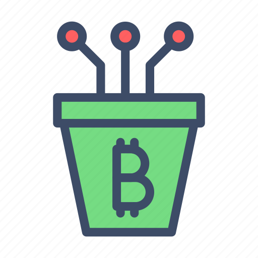 Pot, bitcoin, network, connection, technology icon - Download on Iconfinder