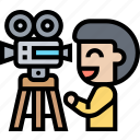 videographer, cinematographer, cameraman, recording, broadcasting