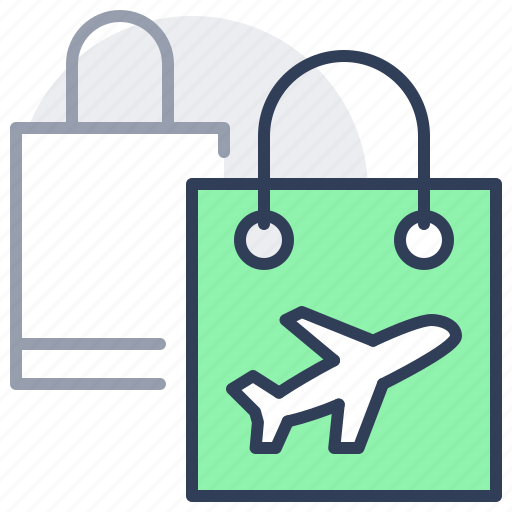 Bag, package, express, plane, duty, free icon - Download on Iconfinder