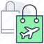 bag, package, express, plane, duty, free 