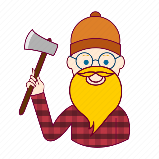 Blonde man, european man, job, lenhador, lumberjack, profession, professional icon - Download on Iconfinder