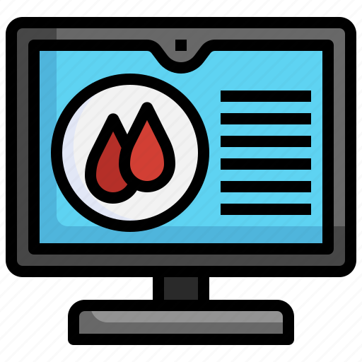 Computer, hospital, healthcare, medicine, donation, transfusion, blood icon - Download on Iconfinder