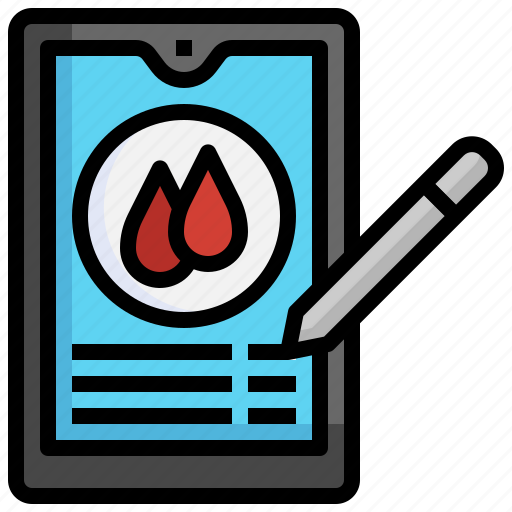 Report, results, blood, healthcare, medicine, donation, transfusion icon - Download on Iconfinder