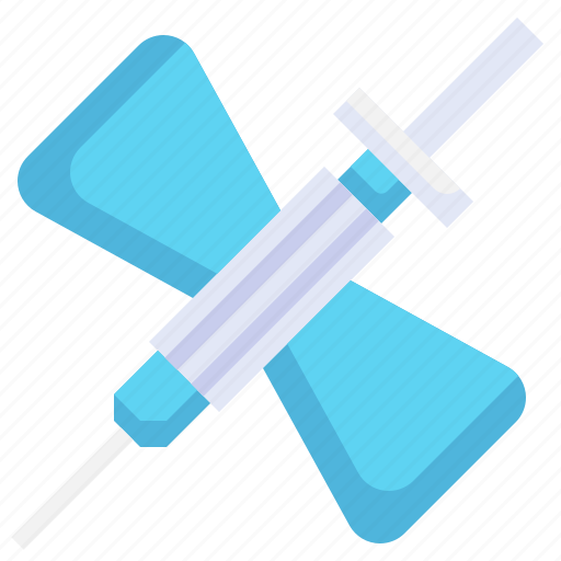Butterfly, needle, syringe, medical, instrument, healthcare icon - Download on Iconfinder