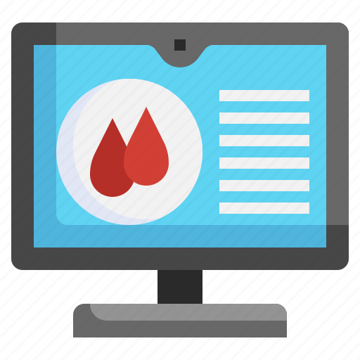 Computer, hospital, healthcare, medicine, donation, transfusion, blood icon - Download on Iconfinder