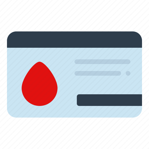 Blood, donor, card, donation, drop icon - Download on Iconfinder