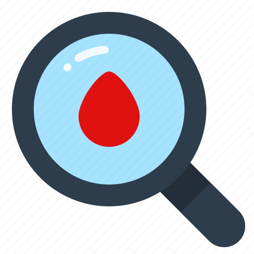 Blood, test, science, drop, lab, research, magnifying icon - Download on Iconfinder