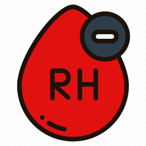 Blood, rh, negative, type, drop, healthcare icon - Download on Iconfinder