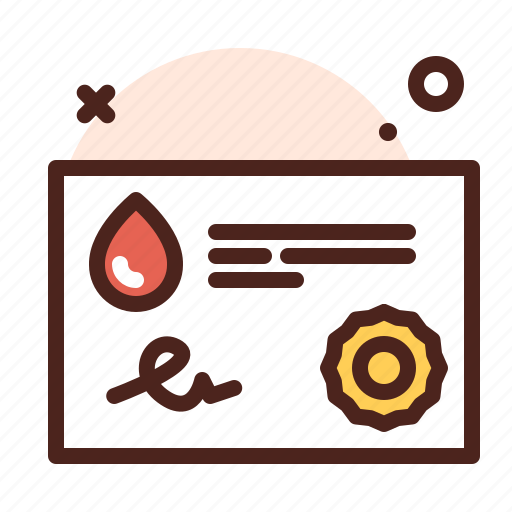 Certificate, medical, donor, blood icon - Download on Iconfinder