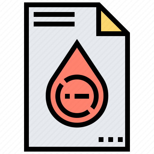 Blood, data, file, negative, report icon - Download on Iconfinder