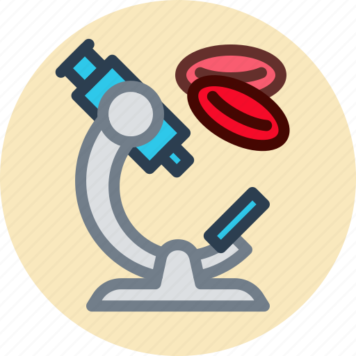 Erythrocytes, laboratory, microscope, red icon - Download on Iconfinder