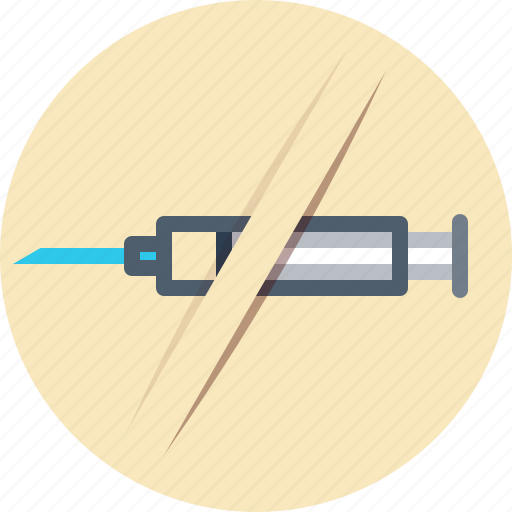 Injection, no, sign, syringe, vaccine icon - Download on Iconfinder
