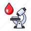 microscope, blood, droplet, donor, care, donation, health 