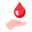 hand, giving, blood, droplet, donor, care, donation 