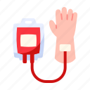 hand, transfusing, blood, donor, care, donation, health