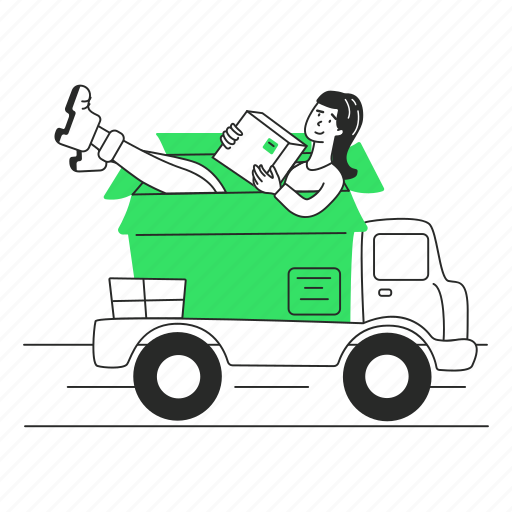 Delivery, service, goods, courier, box, package, shipping illustration - Download on Iconfinder