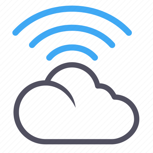 Blue, cloud, software, storage, wifi icon - Download on Iconfinder