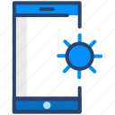 mobile, brightness, screen, smartphone, usability, user, vector