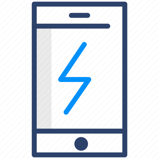Mobile, power, device, energy, smartphone, vector, illustration icon - Download on Iconfinder
