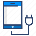 mobile, battery, charge, smartphone, vector, illustration, concept