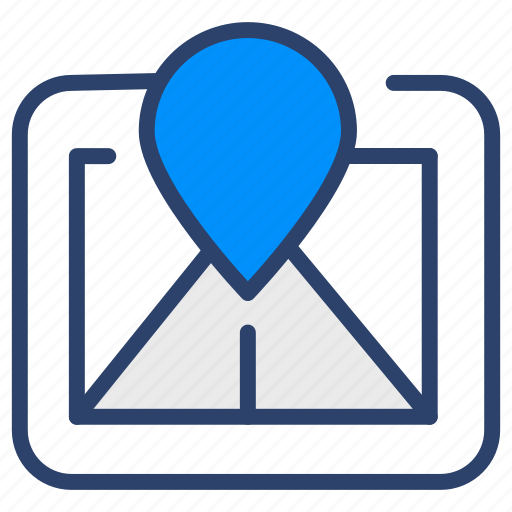 Road, location, map, path, pin, route, vector icon - Download on Iconfinder