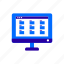 computer, screen, data, folder, document, file, folders 